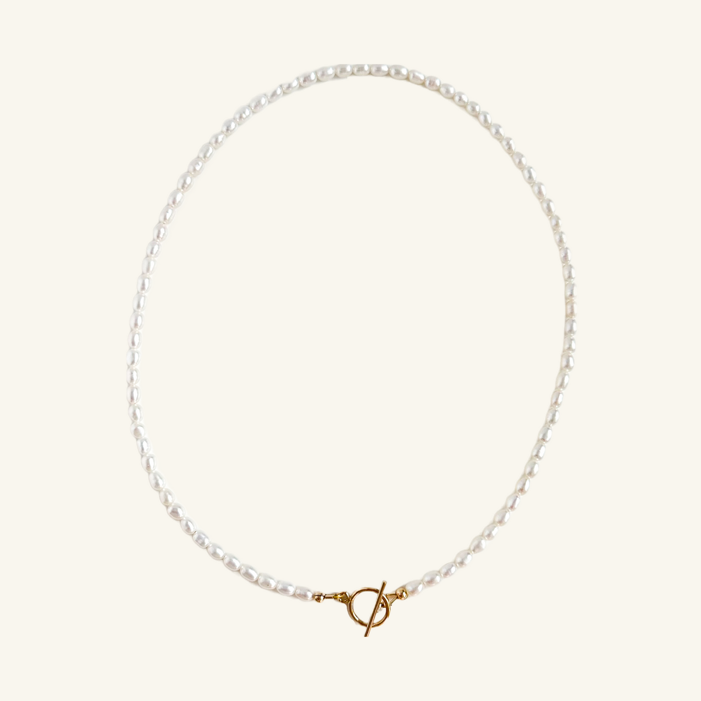 Pearl Gold Toggle Necklace