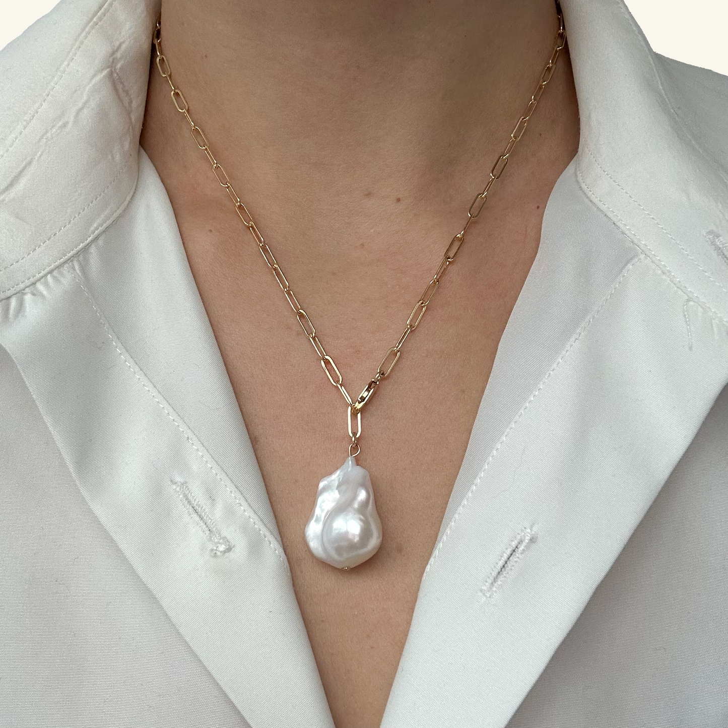 Baroque Pearl Y Necklace