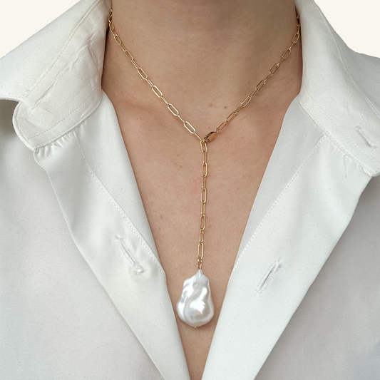 Baroque Pearl Y Necklace