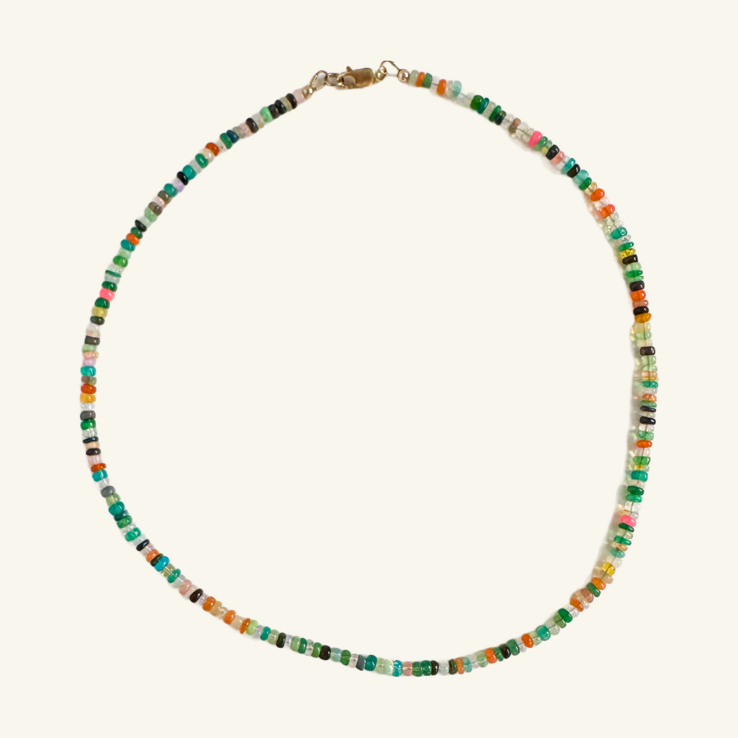 Multicolor Opal Beaded Necklace