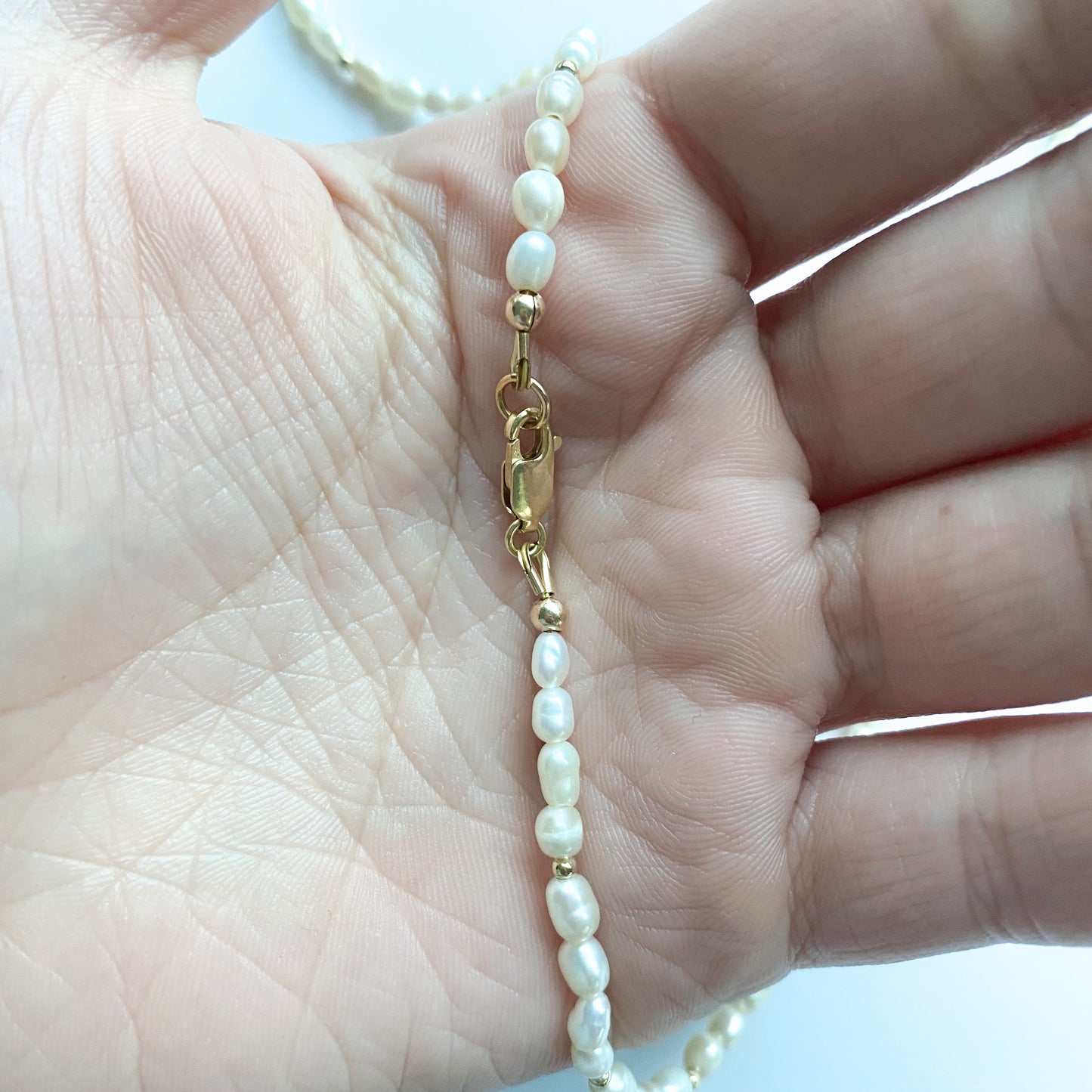 Pearl & Gold Ball Beaded Necklace