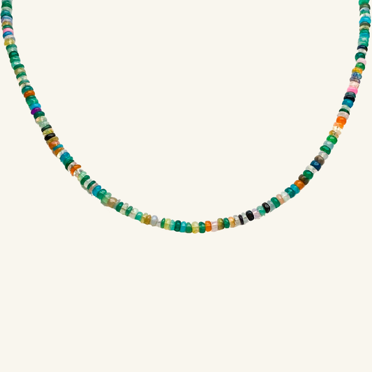 Multicolor Opal Beaded Necklace